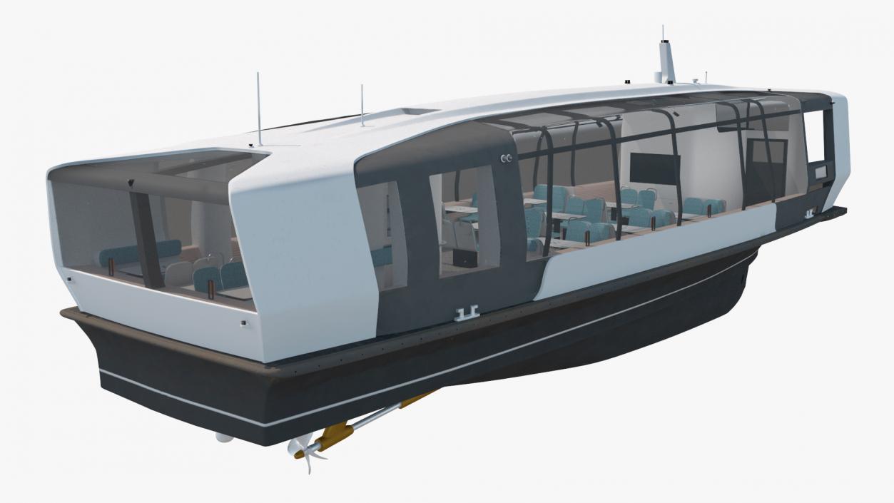 3D model Futuristic Electric River Tram