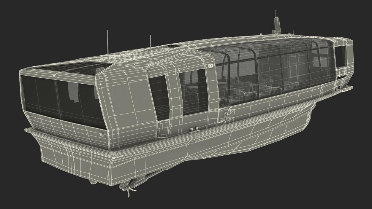 3D model Futuristic Electric River Tram