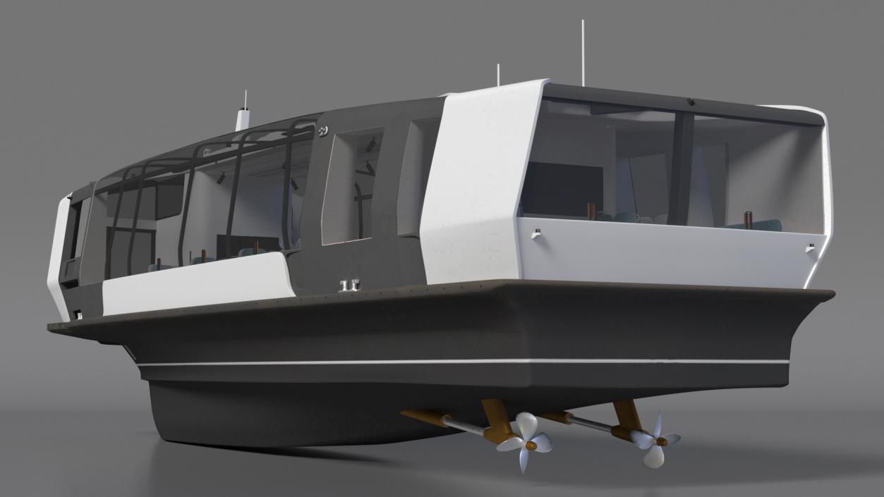 3D model Futuristic Electric River Tram