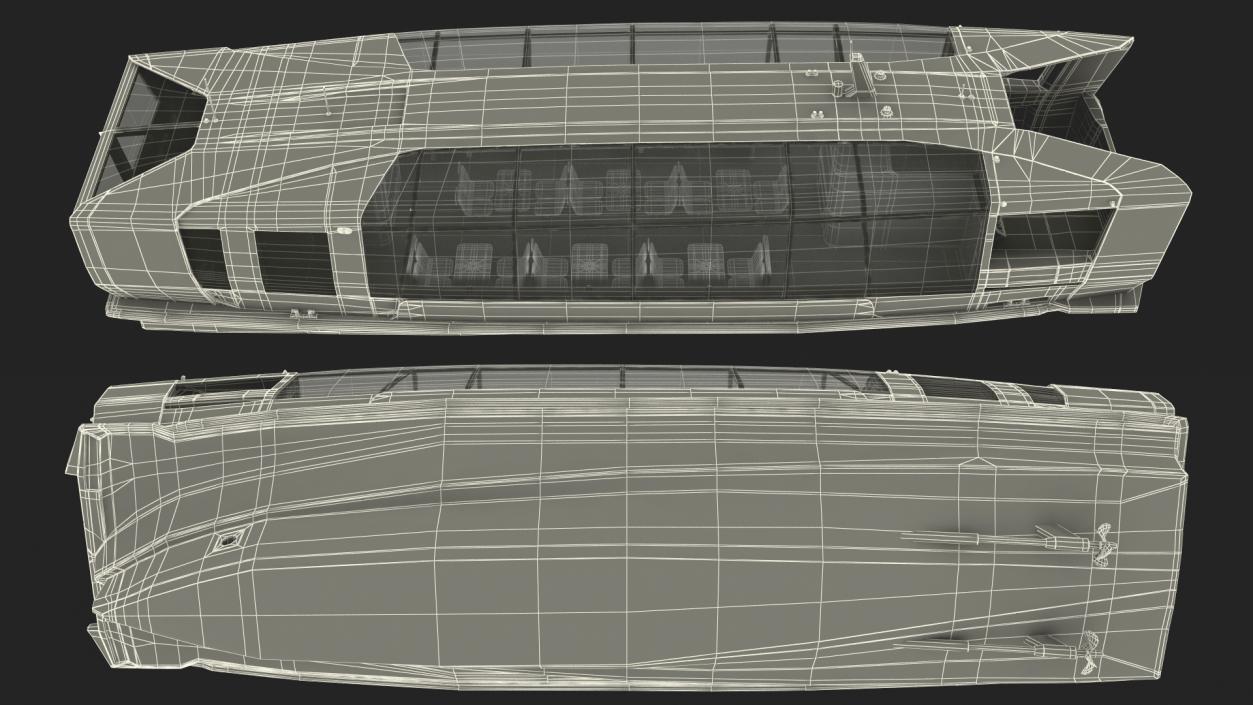 3D model Futuristic Electric River Tram