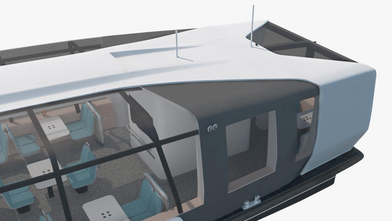 3D model Futuristic Electric River Tram