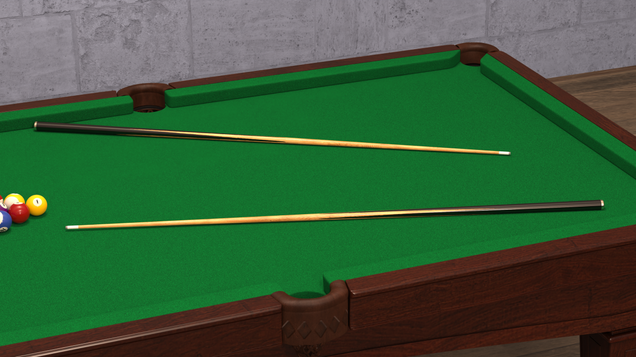 3D Classic Billiard Cue Stick