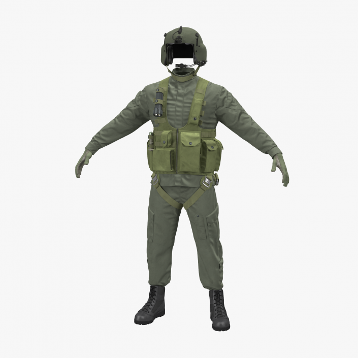 US Helicopter Pilot Uniform 3D