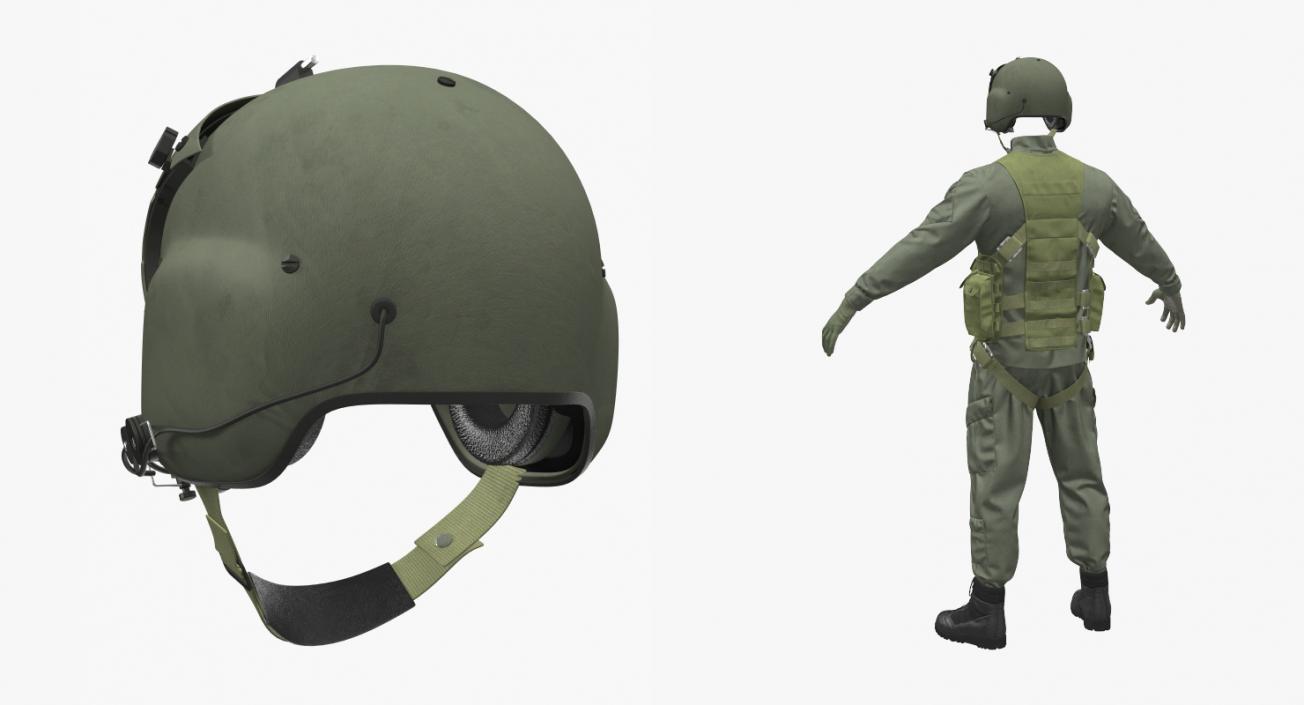 US Helicopter Pilot Uniform 3D