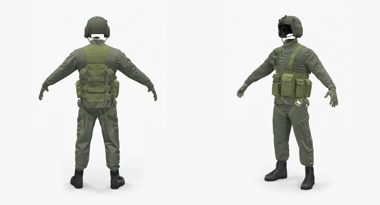 US Helicopter Pilot Uniform 3D