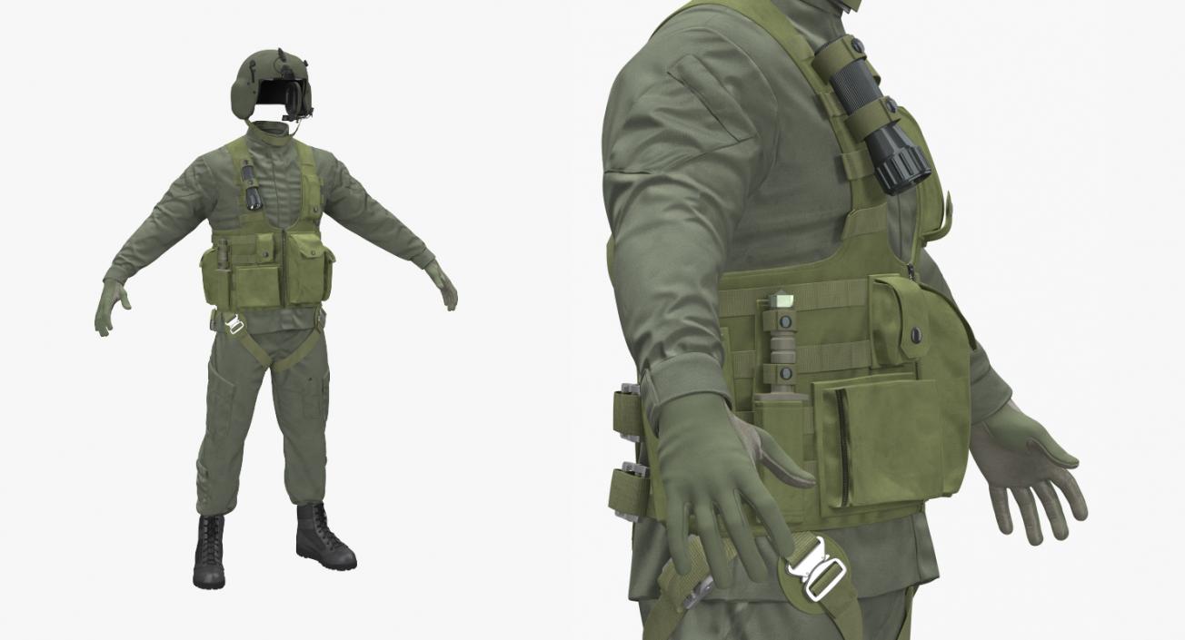 US Helicopter Pilot Uniform 3D