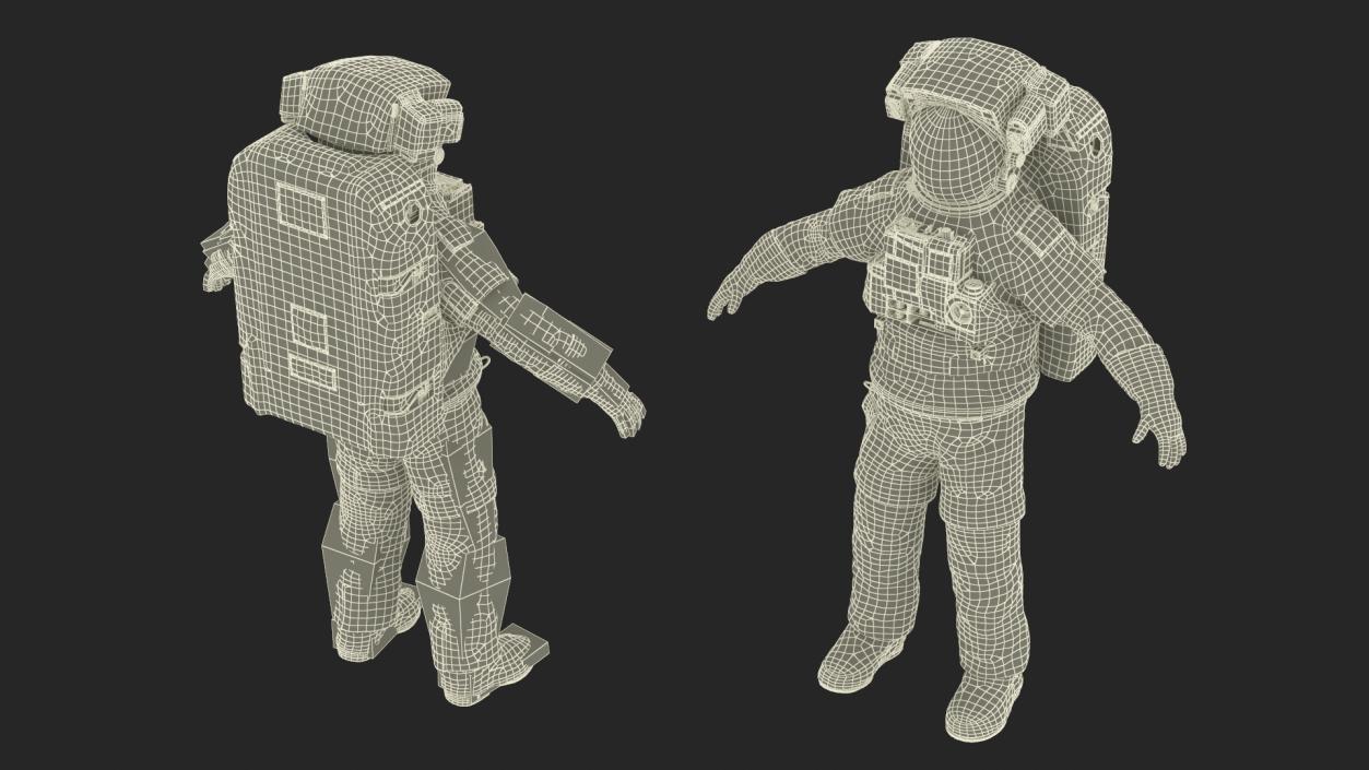 3D model NASA Astronaut Extravehicular Mobility Suit Rigged