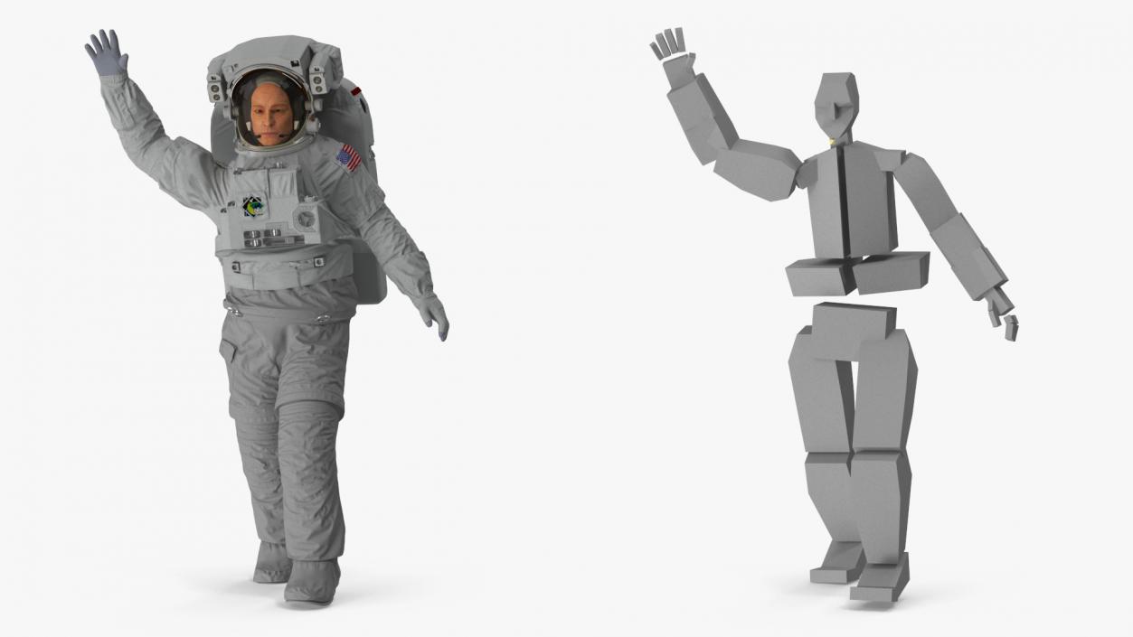 3D model NASA Astronaut Extravehicular Mobility Suit Rigged