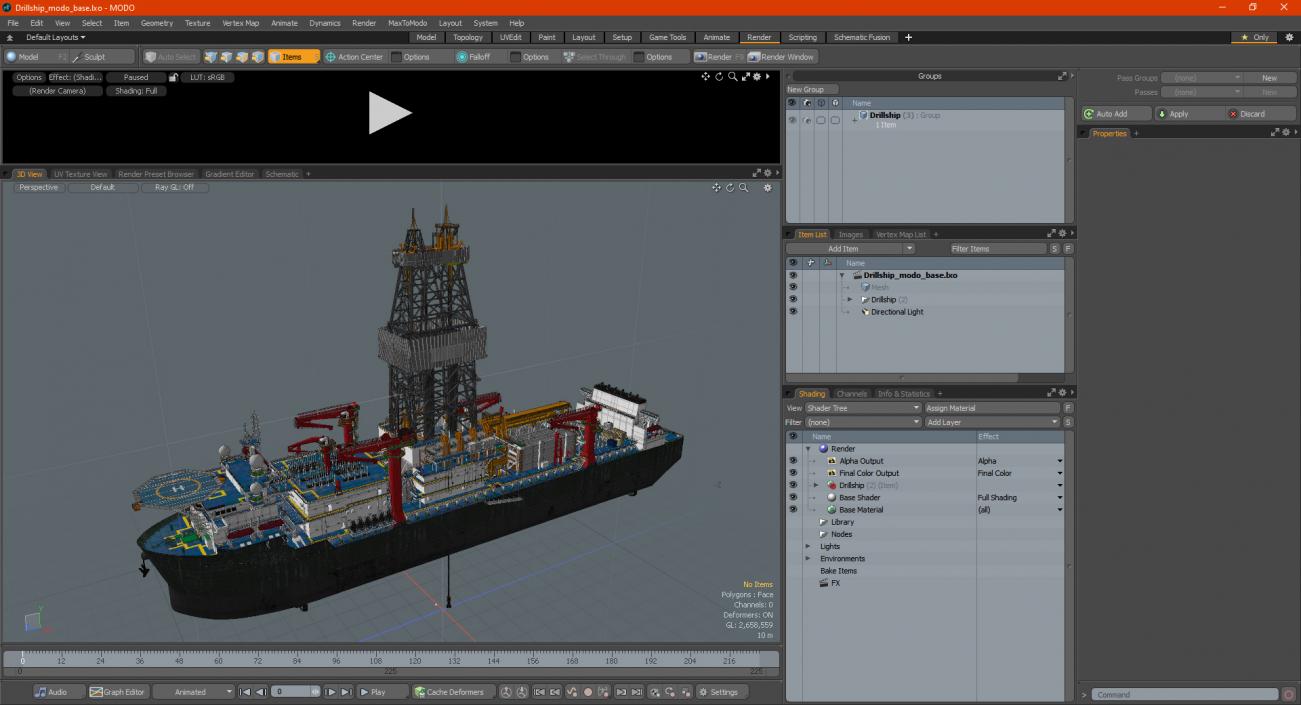 Drillship 3D model