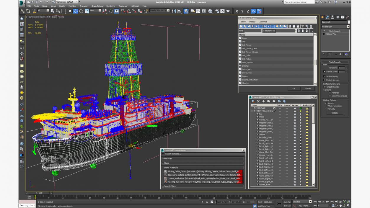 Drillship 3D model