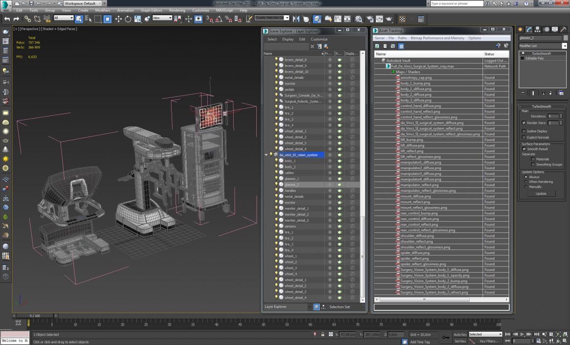 Full Da Vinci Surgical System 3D model