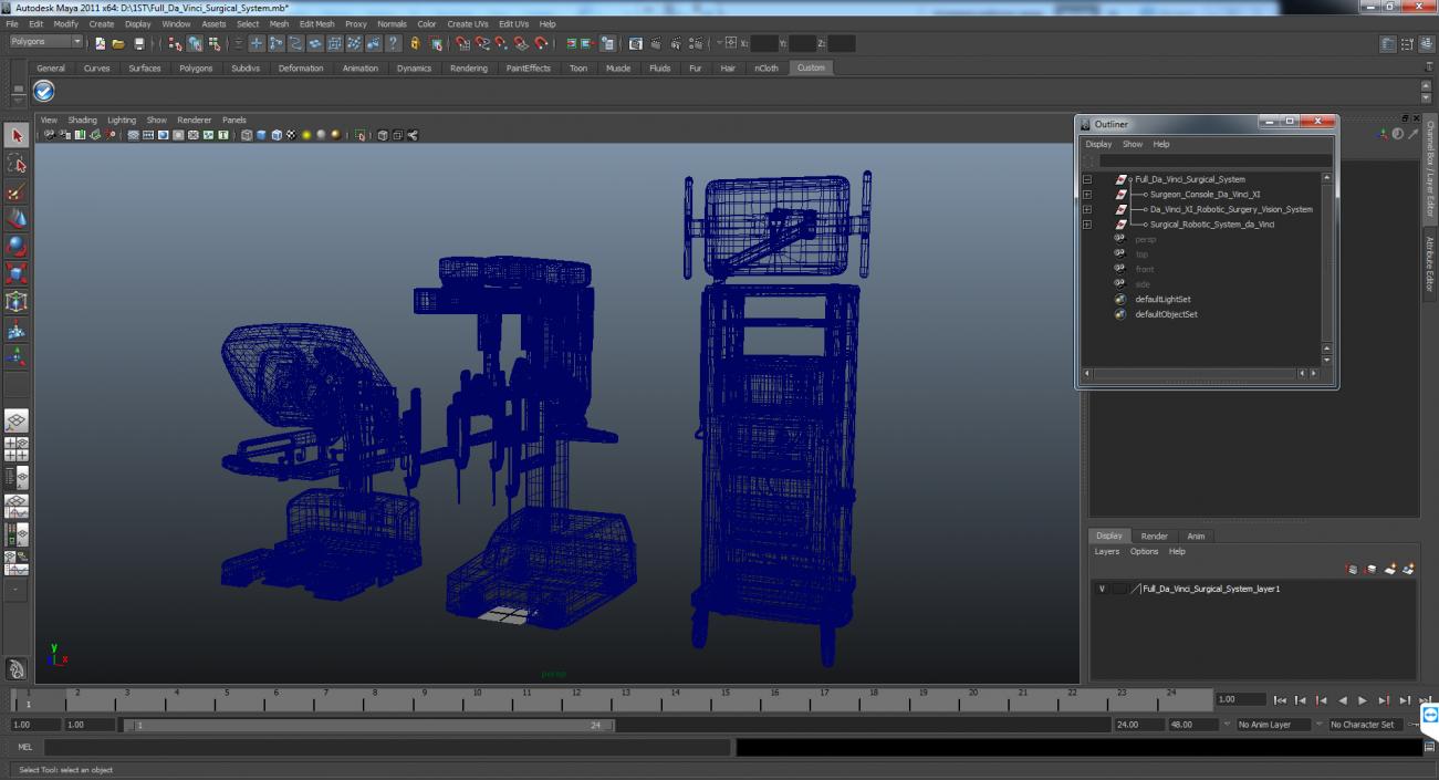 Full Da Vinci Surgical System 3D model