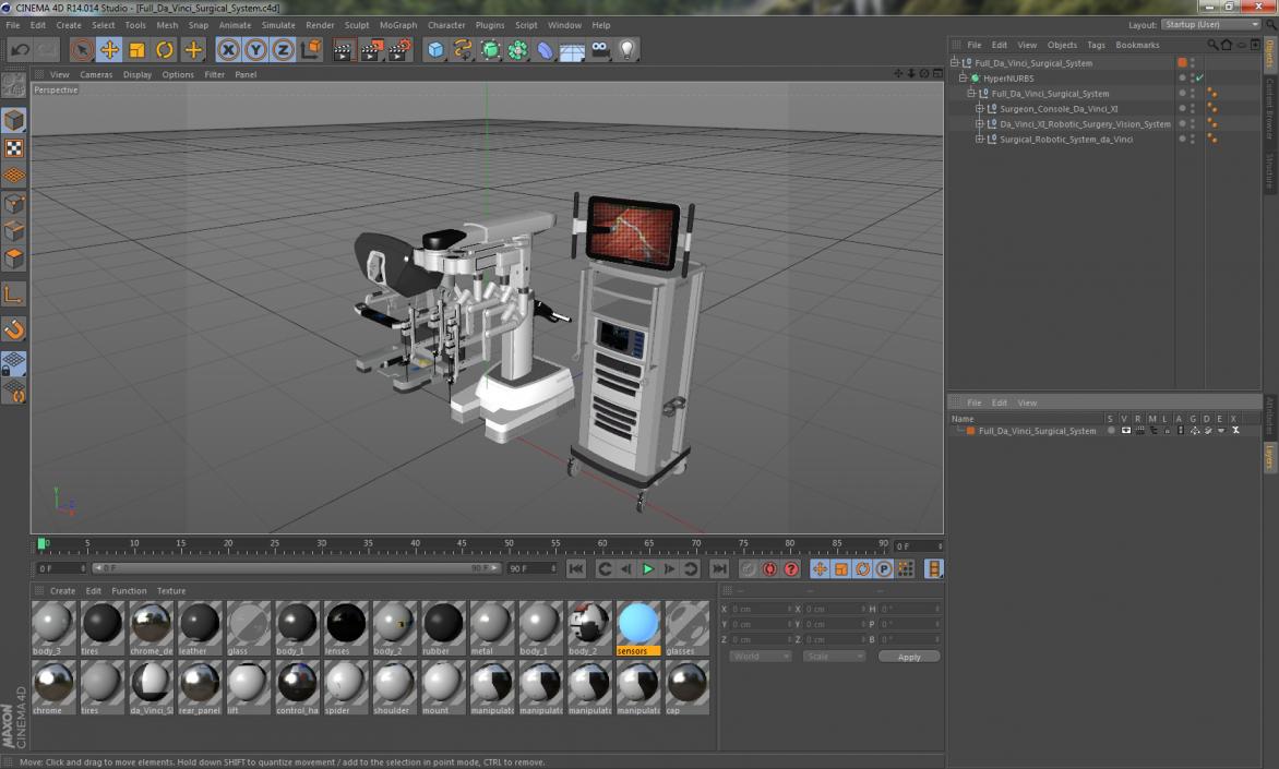 Full Da Vinci Surgical System 3D model