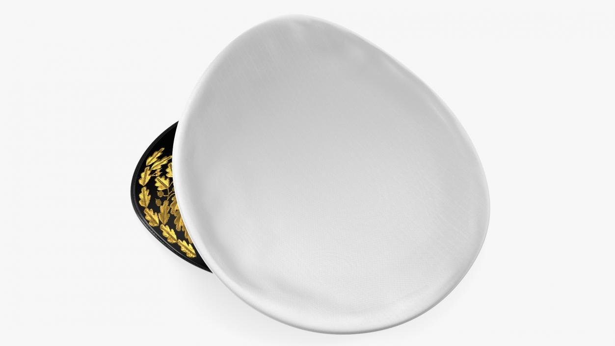 3D Naval Officer Cap with Embroidery model