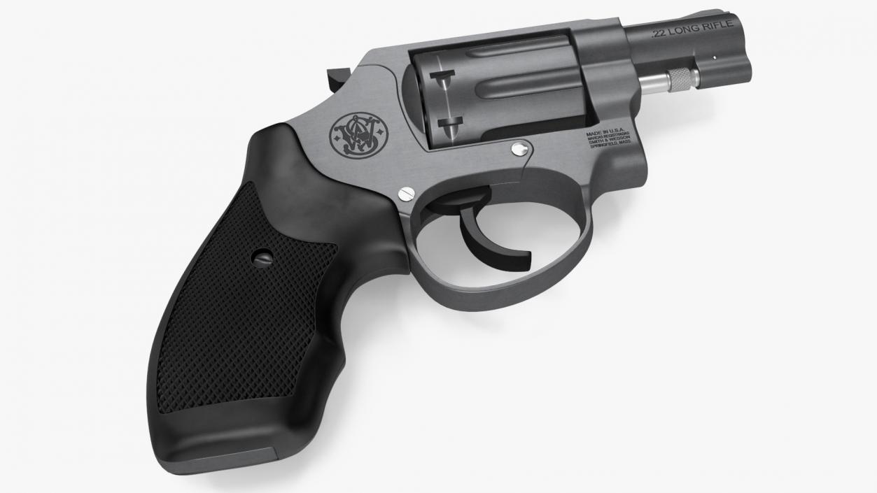 Smith and Wesson Small Revolver Black 3D