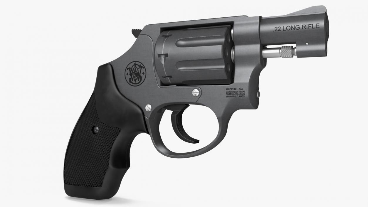 Smith and Wesson Small Revolver Black 3D