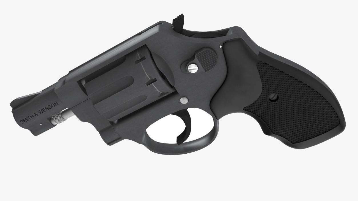 Smith and Wesson Small Revolver Black 3D