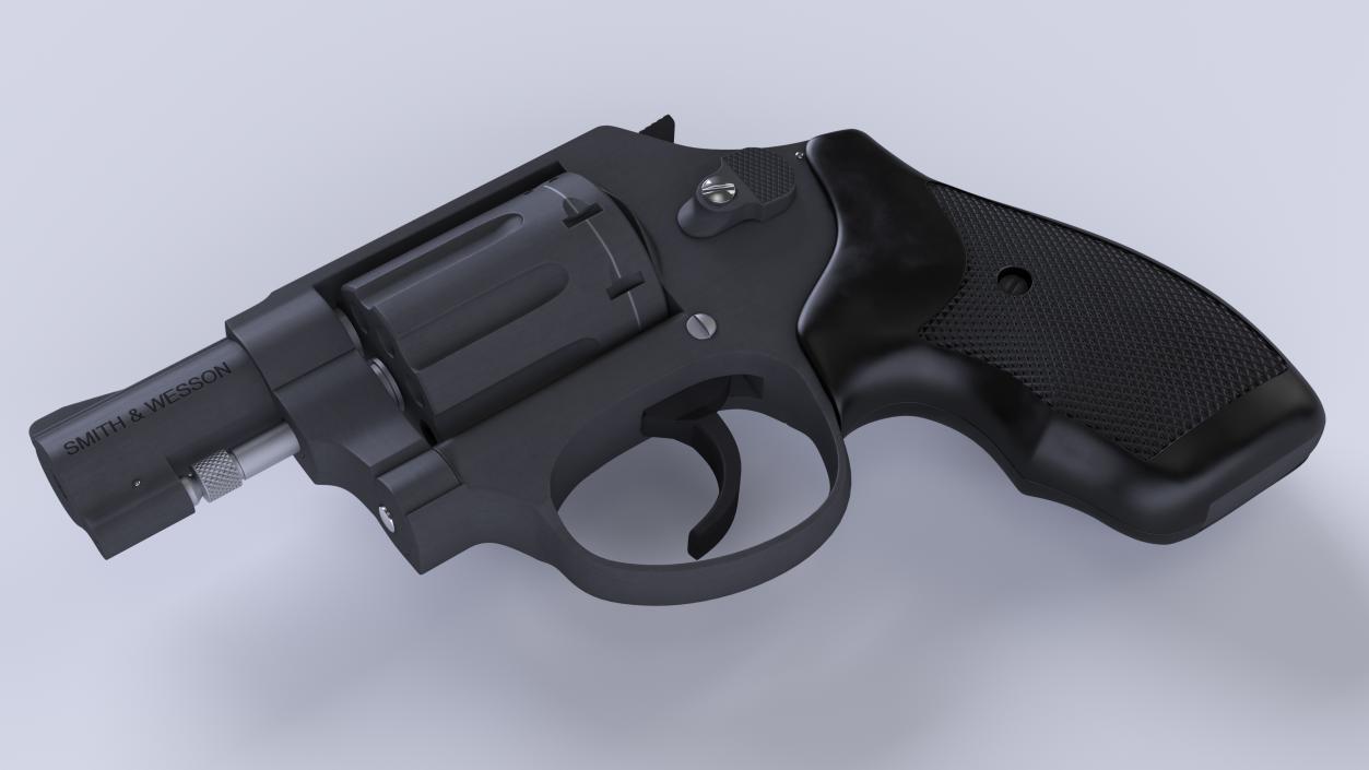 Smith and Wesson Small Revolver Black 3D