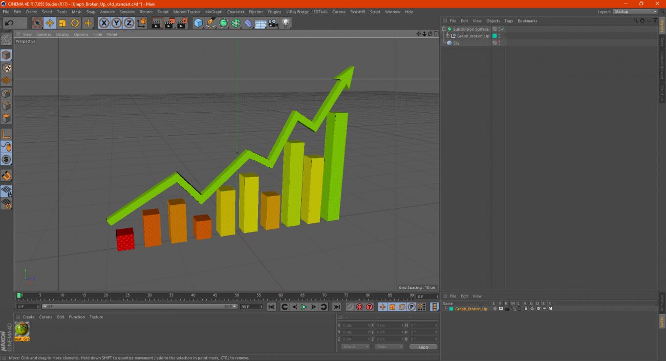 3D model Graph Broken Up