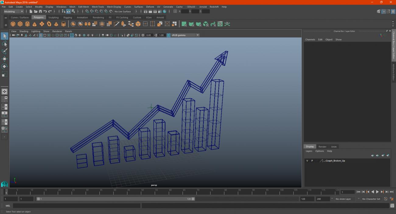 3D model Graph Broken Up