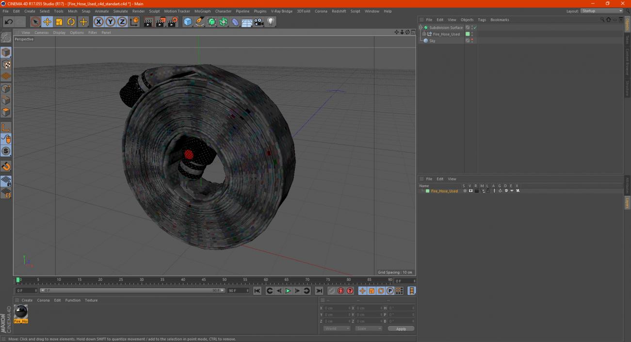 Fire Hose Used 3D model