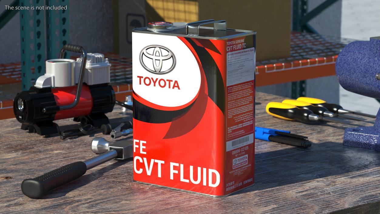 Toyota CVT FLUID 4L Metal Can 3D model