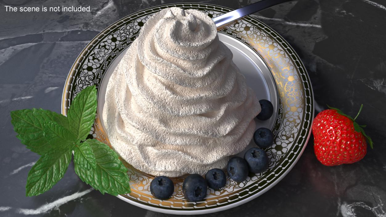 3D Vanilla Whipped Cream for 3D Print 2