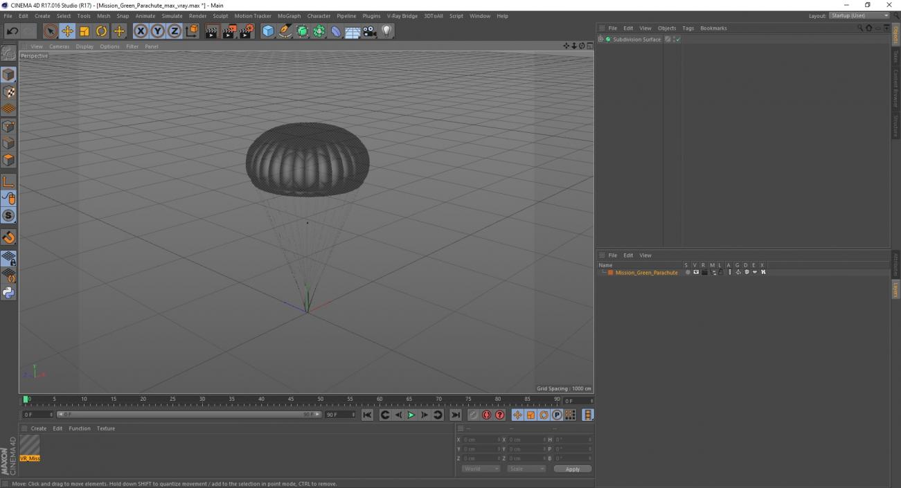 3D model Mission Green Parachute 2