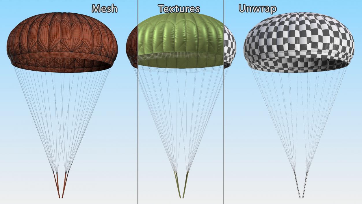 3D model Mission Green Parachute 2