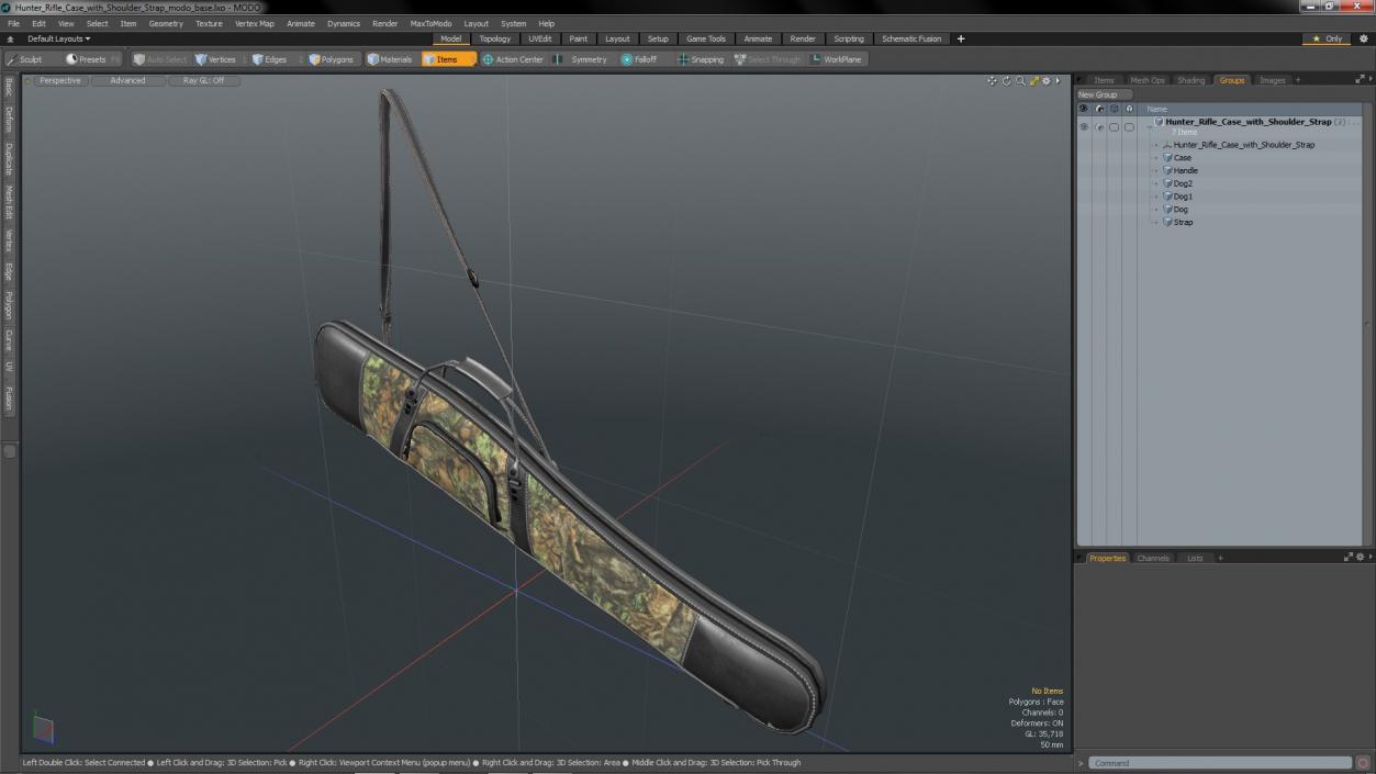 Hunter Rifle Case with Shoulder Strap 3D