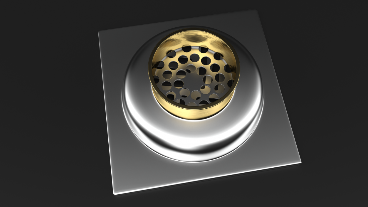 Stainless Shower Drain 3D