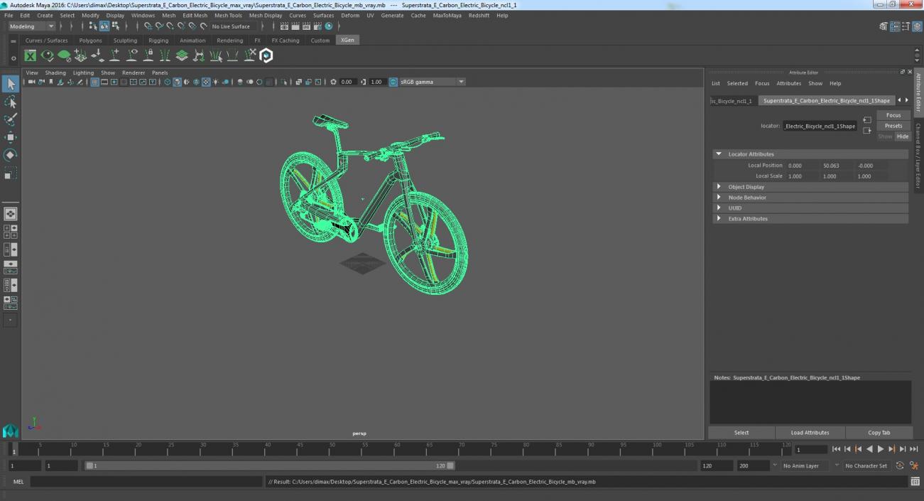 Superstrata E Carbon Electric Bicycle 3D