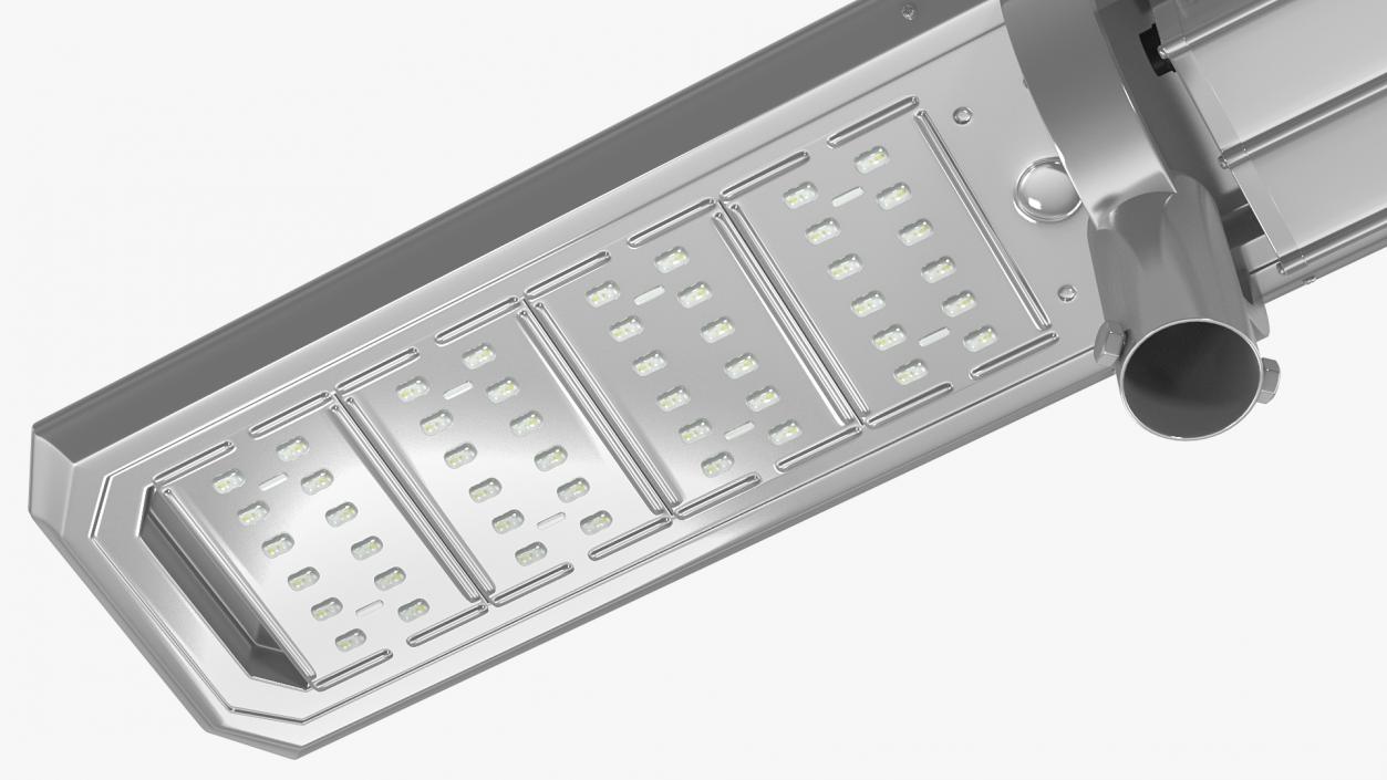 3D LED Street Light with Solar Panel model