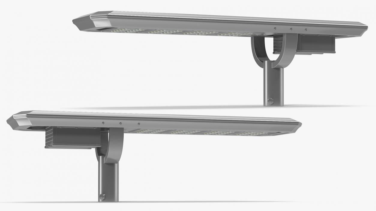 3D LED Street Light with Solar Panel model