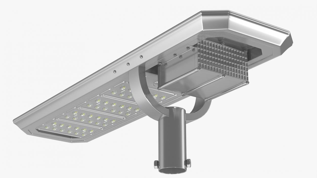 3D LED Street Light with Solar Panel model