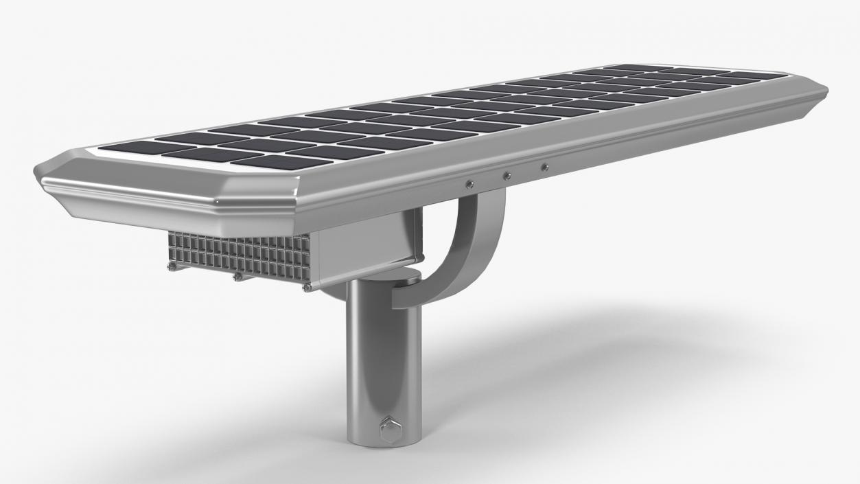 3D LED Street Light with Solar Panel model