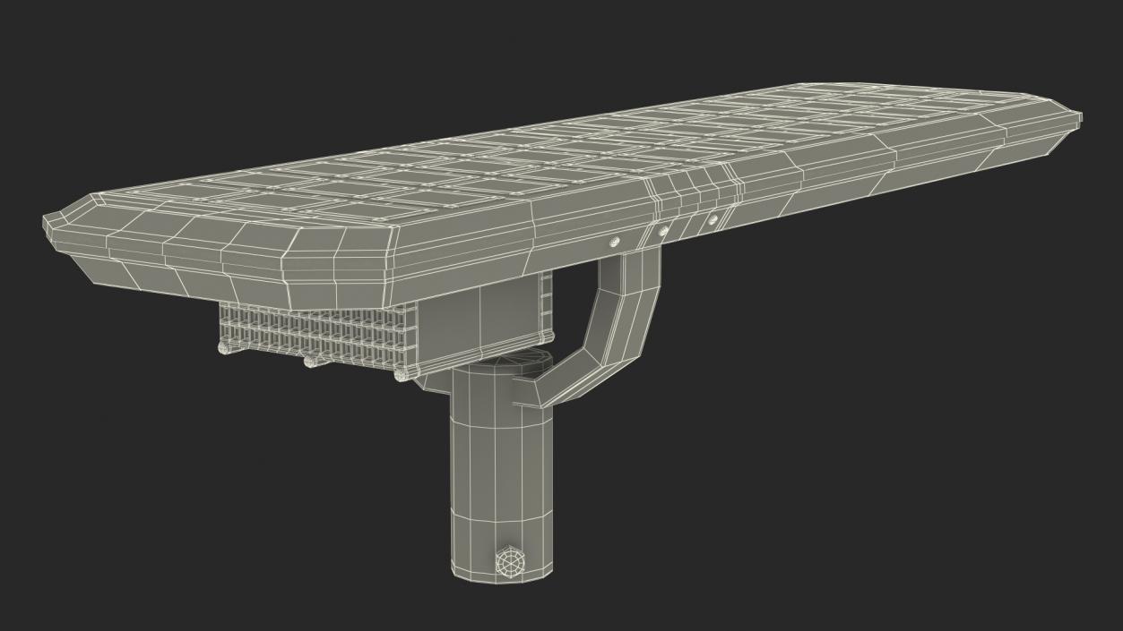 3D LED Street Light with Solar Panel model