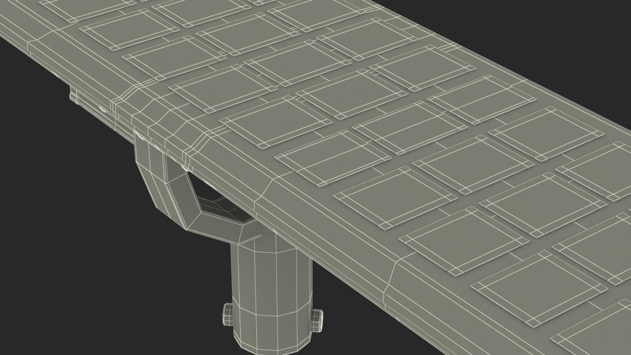 3D LED Street Light with Solar Panel model