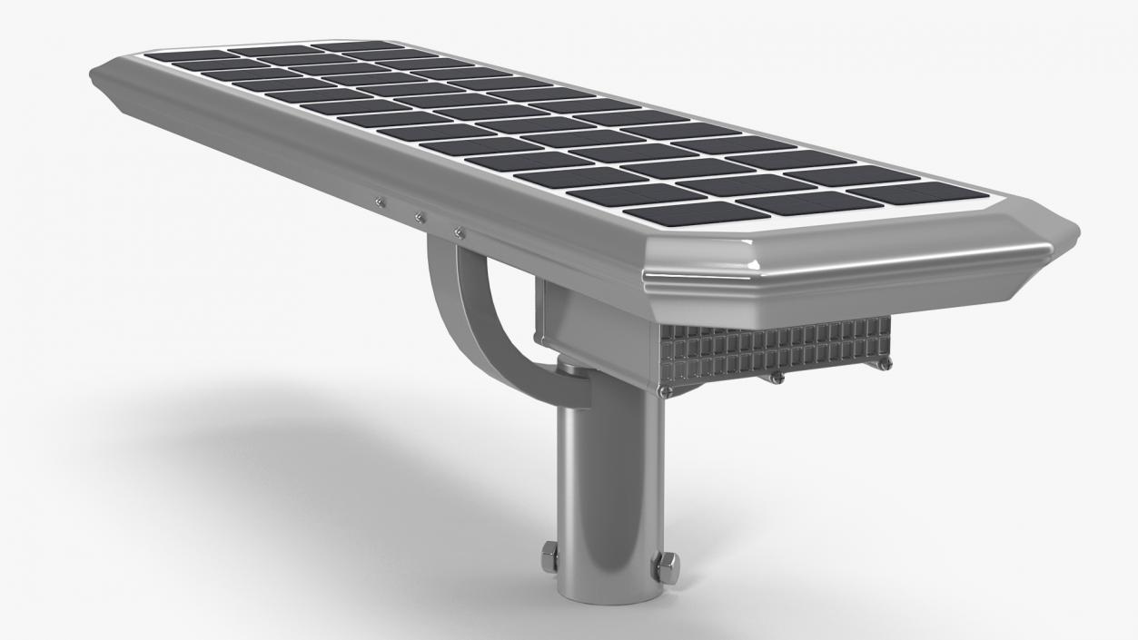 3D LED Street Light with Solar Panel model