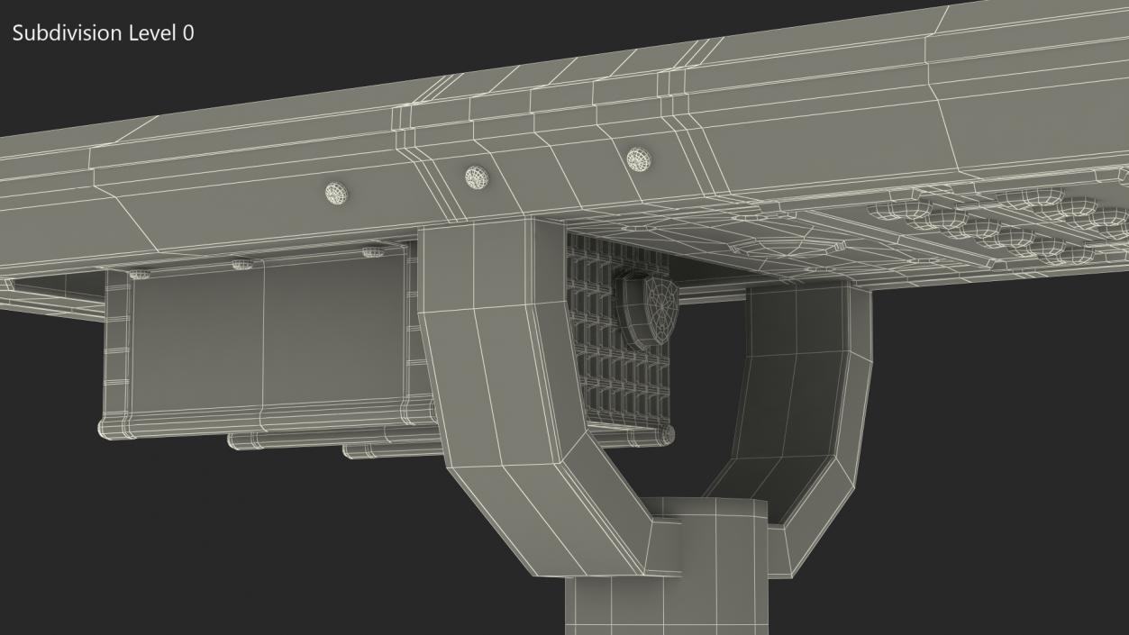 3D LED Street Light with Solar Panel model