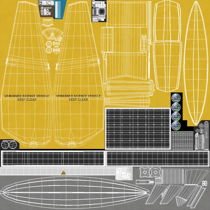 3D Uncrewed Surface Vehicle Rigged