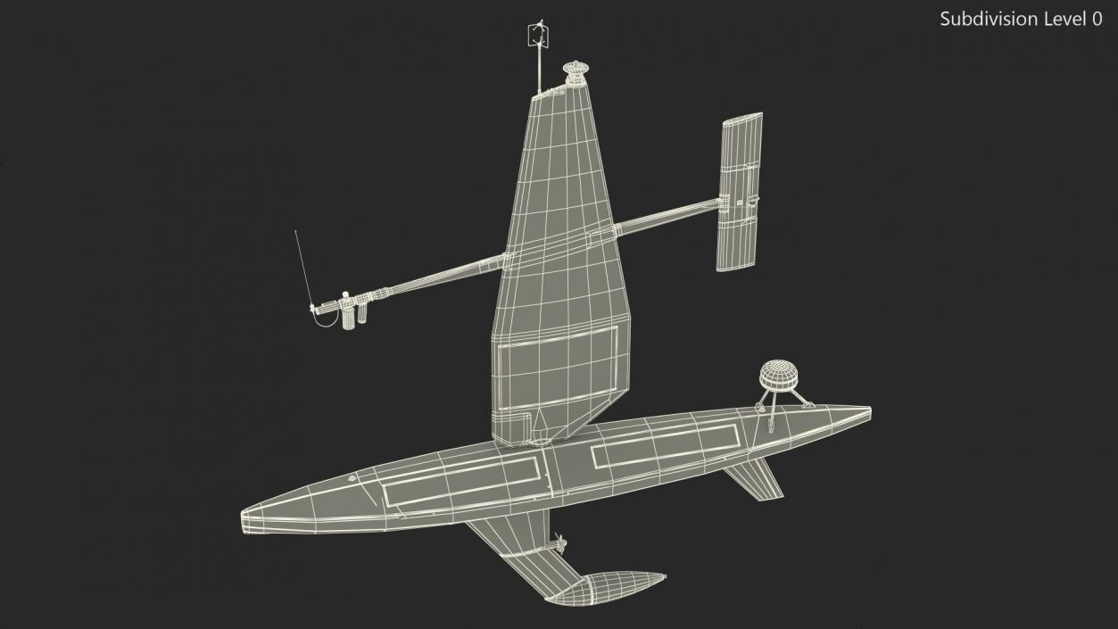 3D Uncrewed Surface Vehicle Rigged