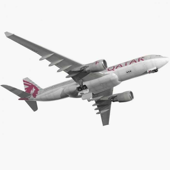 3D Airbus A330-200 Qatar Airways Rigged