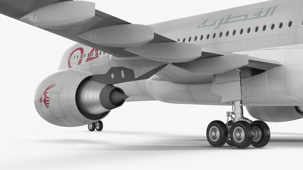 3D Airbus A330-200 Qatar Airways Rigged