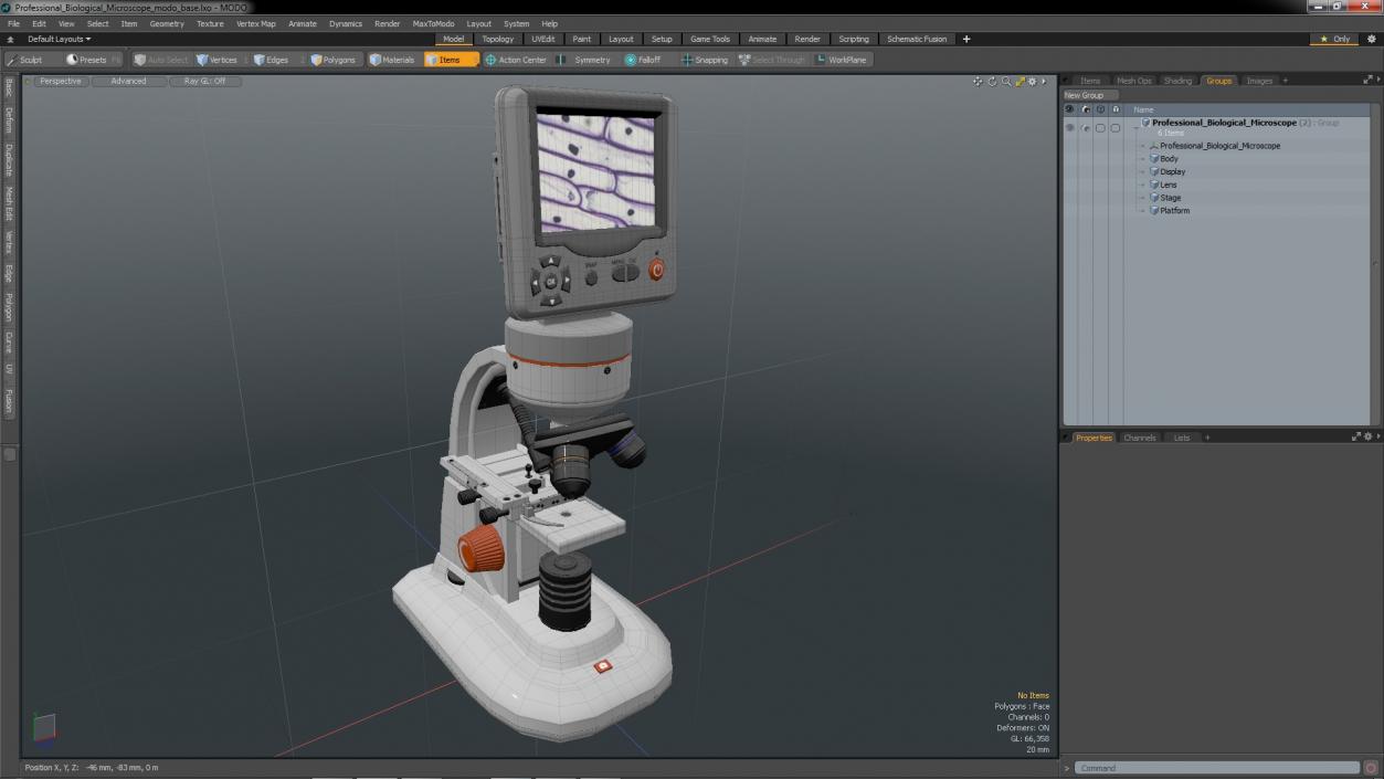 Professional Biological Microscope 3D model