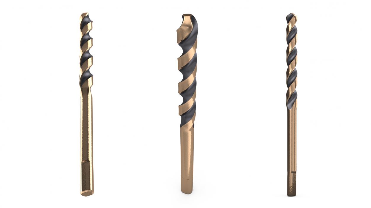 Gold Ferrous Drill Bit 3D