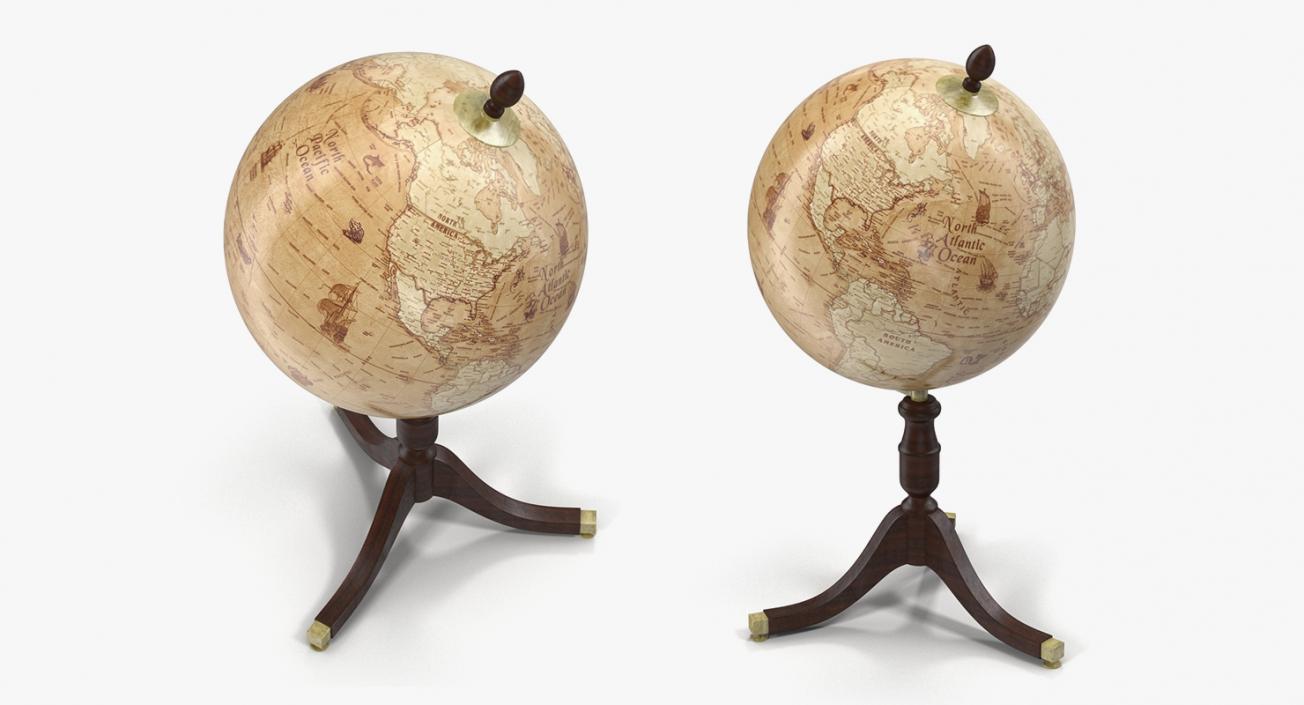 3D World Globes with Stand Collection 3