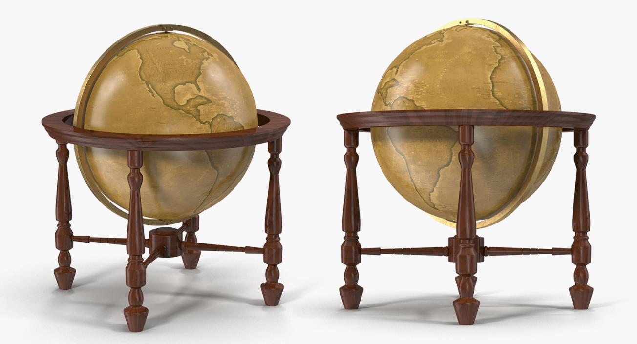 3D World Globes with Stand Collection 3