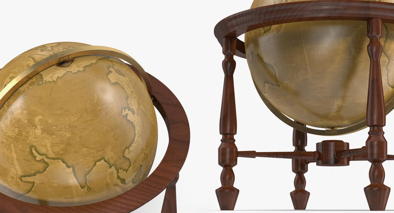 3D World Globes with Stand Collection 3