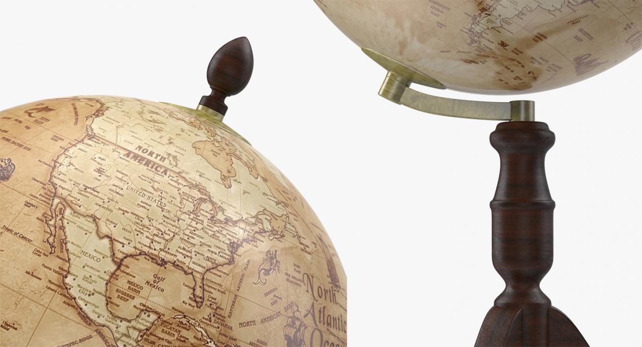 3D World Globes with Stand Collection 3